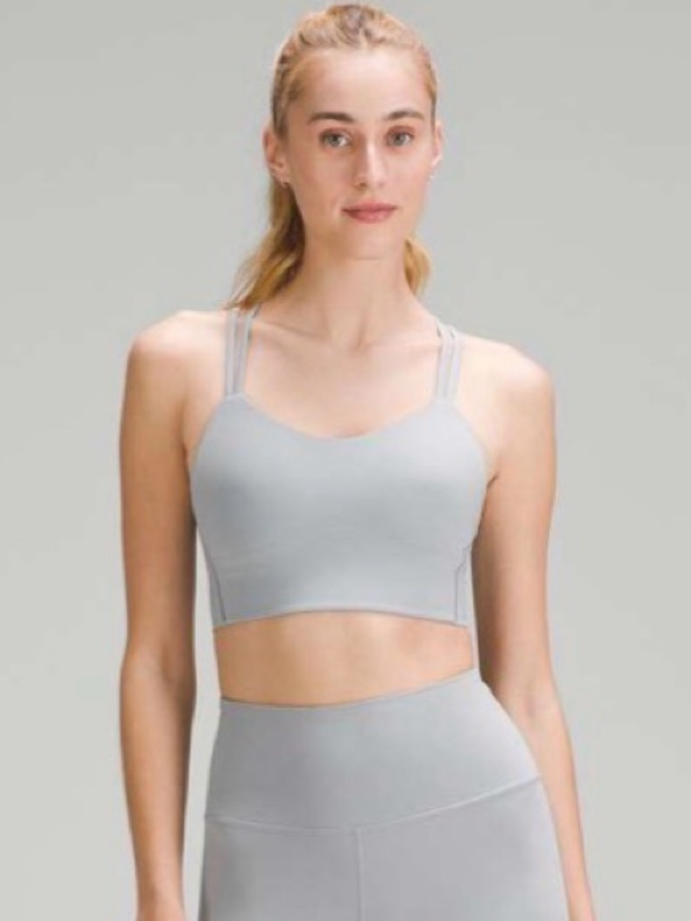 Lululemon Like a Cloud Long Line Bra 4 B/C cup Rhino Grey